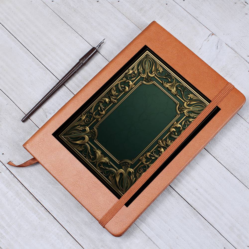 Ornate Gold Cover 093 - Vegan Leather Journal
