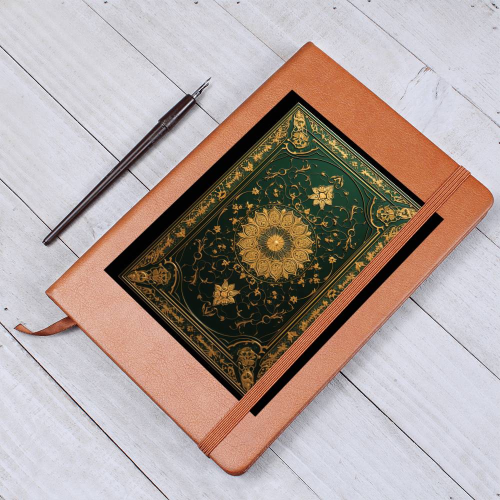 Ornate Gold Cover 096 - Vegan Leather Journal