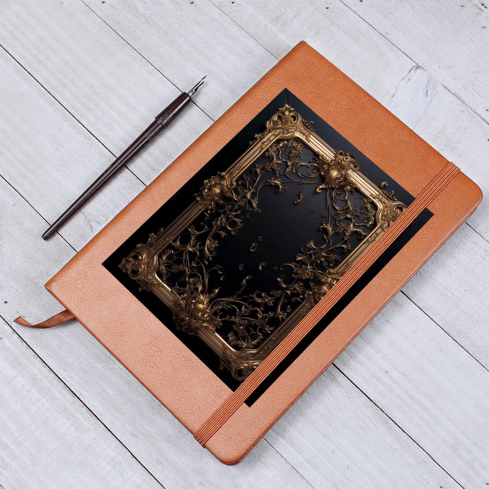 Ornate Gold Cover 121 - Vegan Leather Journal