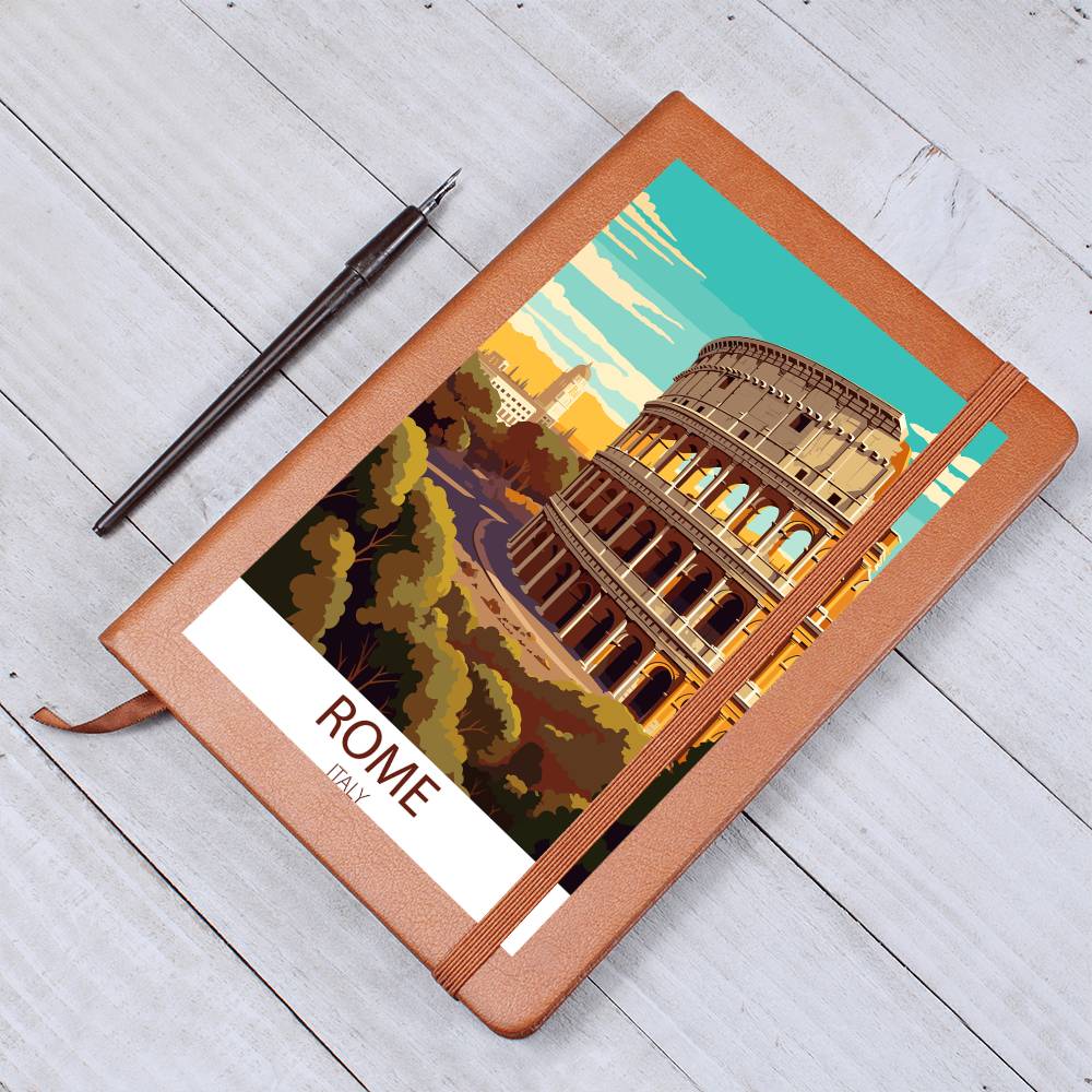 Famous Travel Destinations - Rome, Italy - Vegan Leather Journal
