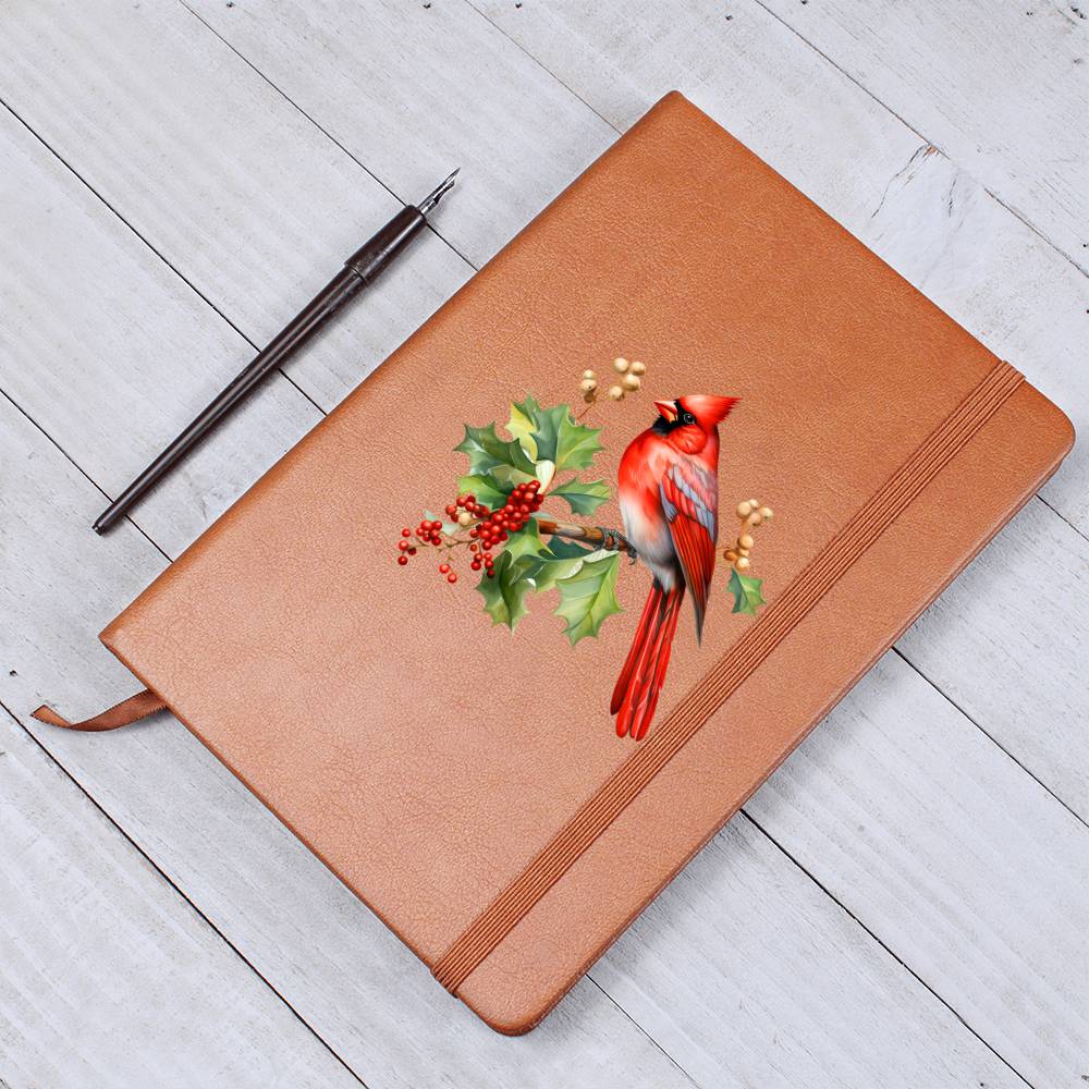 Christmas Cardinal 003 - Vegan Leather Journal
