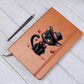 Valentine's Day Black Cat 032 - Vegan Leather Journal