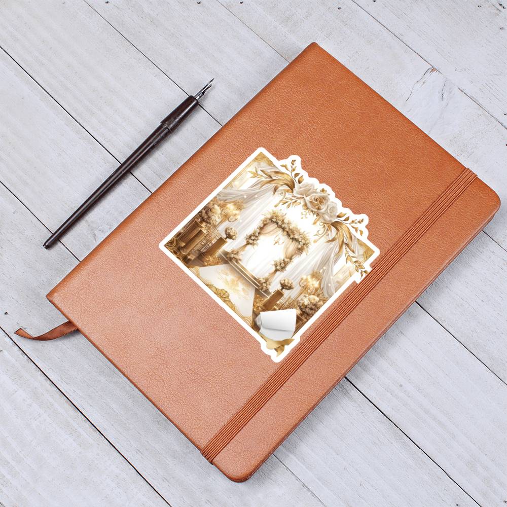 Luxury Wedding Decor Sticker 040 - Vegan Leather Journal