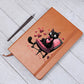 Valentine's Day Black Cat 078 - Vegan Leather Journal