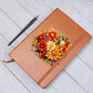 Floral Flower Wreath 094 - Vegan Leather Journal