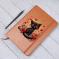 Valentine's Day Black Cat 059 - Vegan Leather Journal