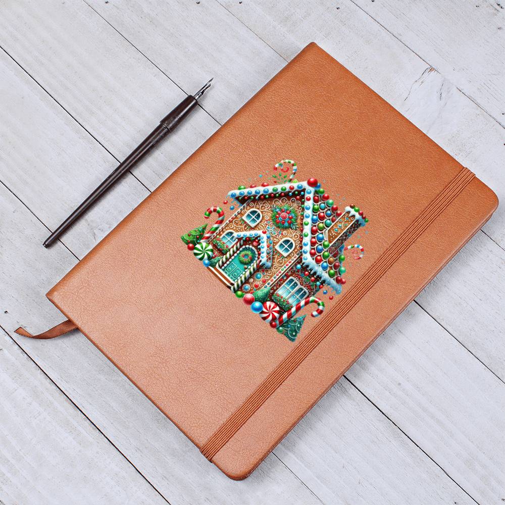 Christmas Gingerbread House 016 - Vegan Leather Journal