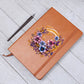 Floral Flower Wreath 124 - Vegan Leather Journal