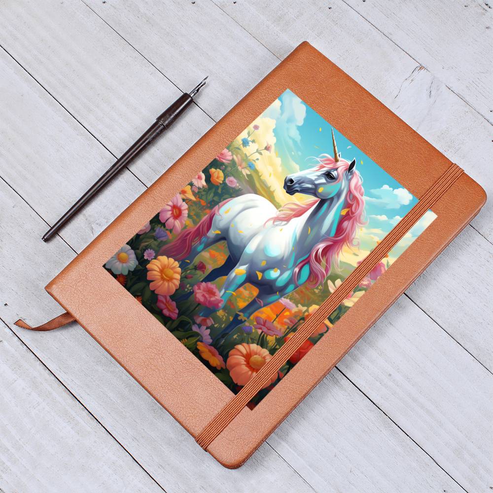 Cute Unicorn 040 - Vegan Leather Journal