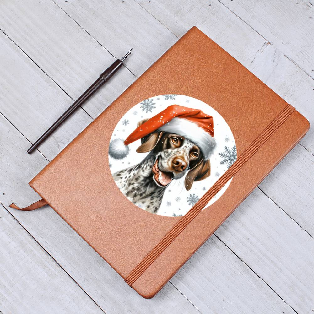 Christmas Dog - Pointer - Vegan Leather Journal