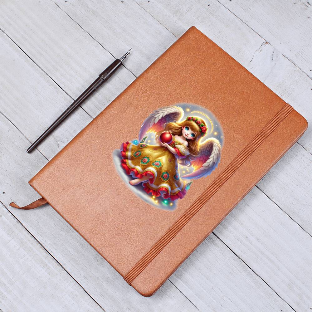 Cute Christmas Angel 018 - Vegan Leather Journal
