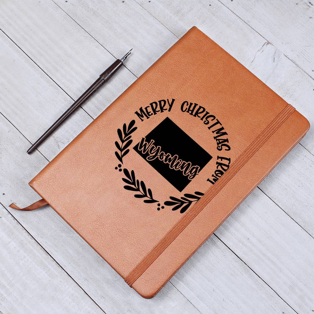 Merry Christmas From Wyoming - Vegan Leather Journal