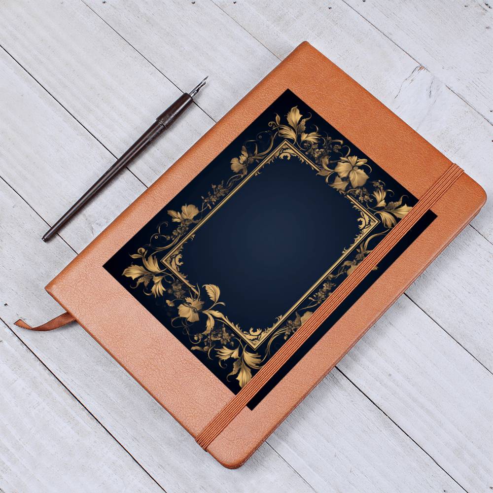 Ornate Gold Cover 010 - Vegan Leather Journal