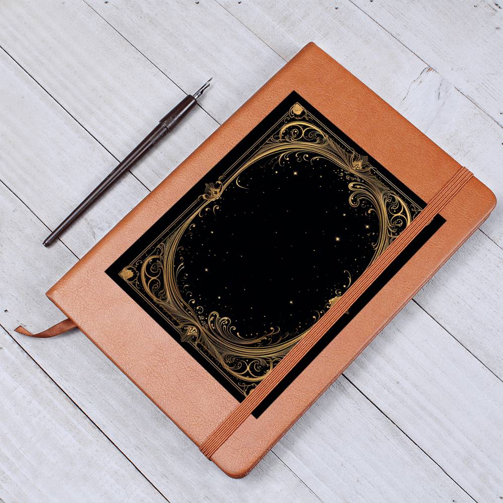 Ornate Gold Cover 079 - Vegan Leather Journal