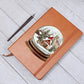 Watercolor Christmas Snow Globe 027 - Vegan Leather Journal