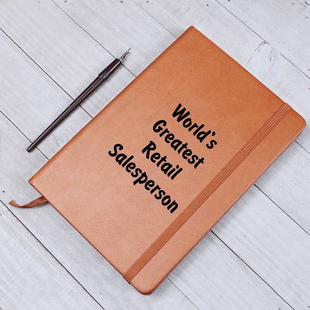 World's Greatest Retail Salesperson v1 - Vegan Leather Journal