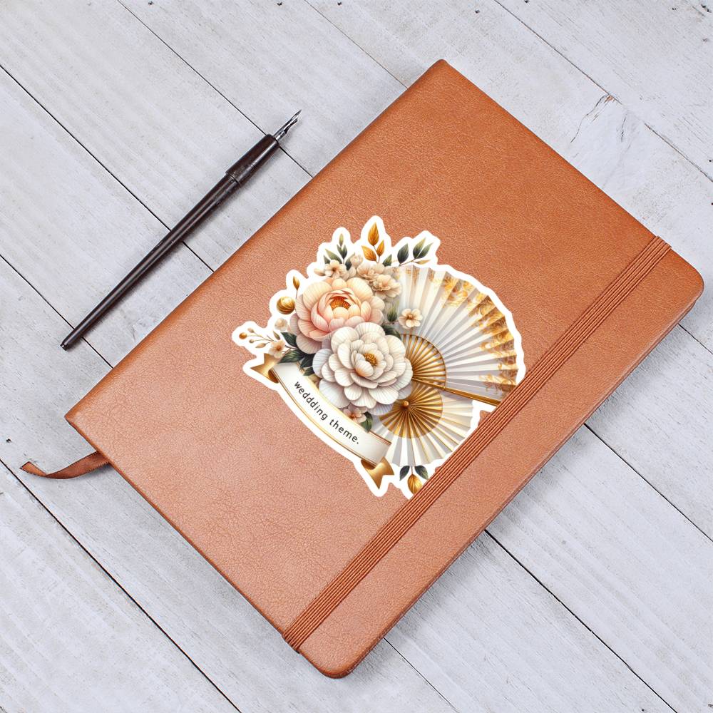 Luxury Wedding Decor Sticker 081 - Vegan Leather Journal