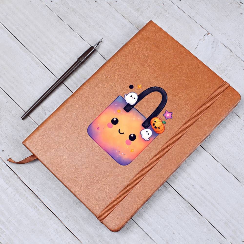 Cute Halloween Sticker 010 - Vegan Leather Journal