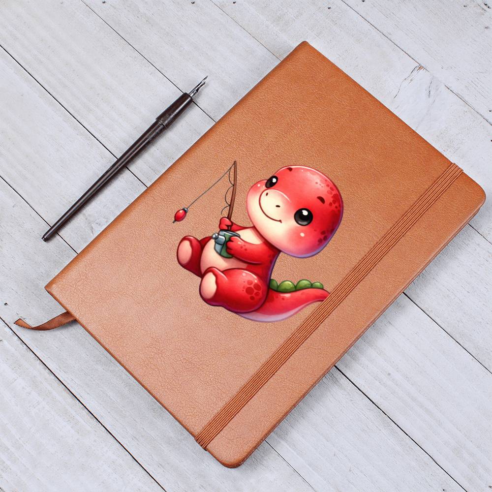 Colorful Baby Dinosaur 043 - Vegan Leather Journal
