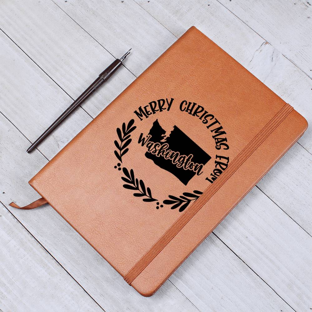 Merry Christmas From Washington - Vegan Leather Journal