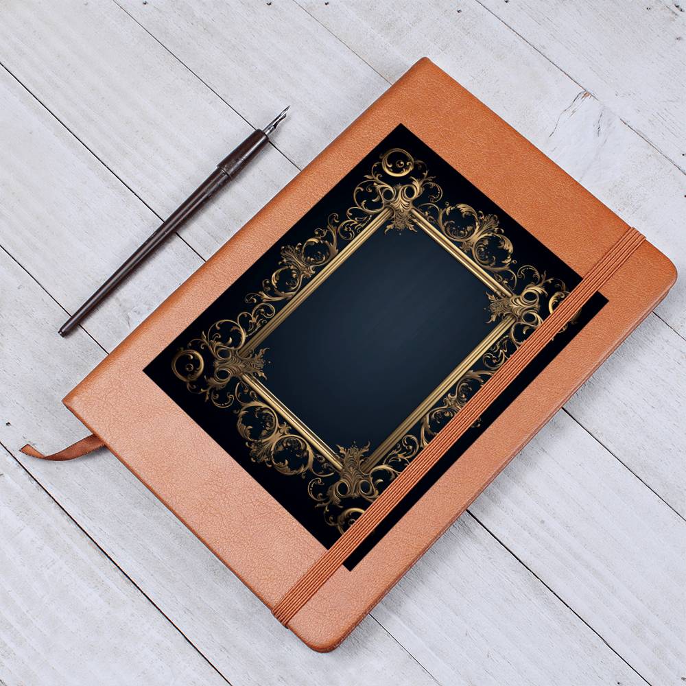 Ornate Gold Cover 011 - Vegan Leather Journal