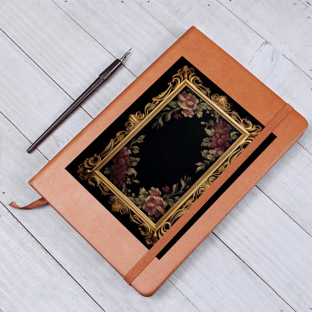Ornate Gold Cover 004 - Vegan Leather Journal