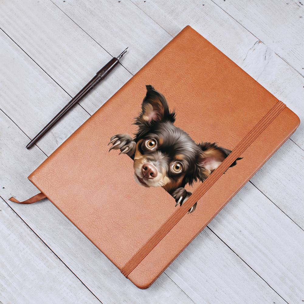 Mudi Peeking - Vegan Leather Journal