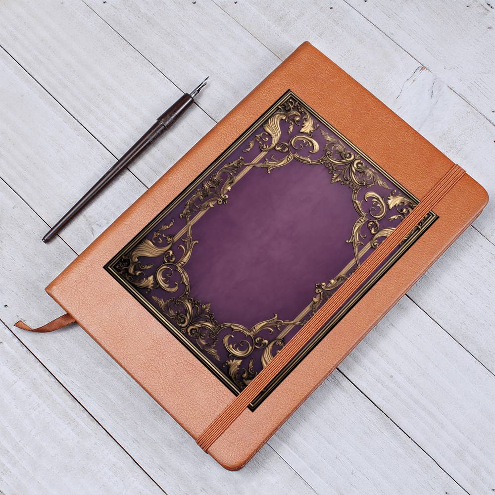 Ornate Gold Cover 067 - Vegan Leather Journal