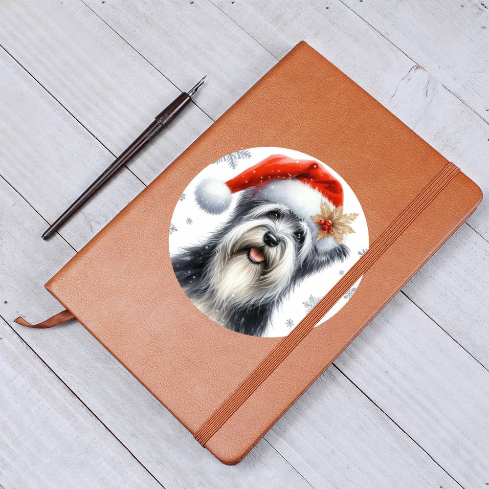 Christmas Dog - Sealyham Terrier - Vegan Leather Journal