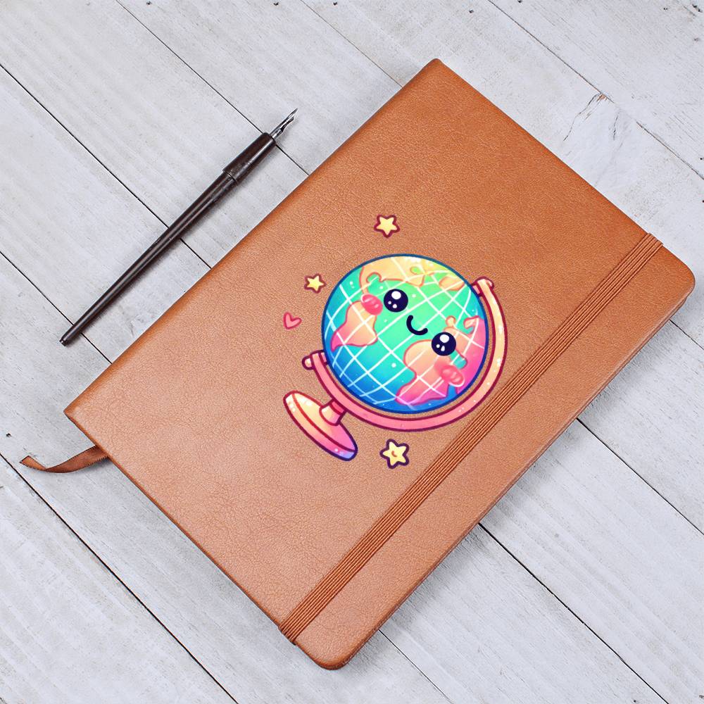 Cute Back to School Sticker 109 - Vegan Leather Journal