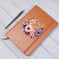 Floral Flower Wreath 069 - Vegan Leather Journal