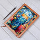 Christmas Stained Glass Design 011 - Vegan Leather Journal