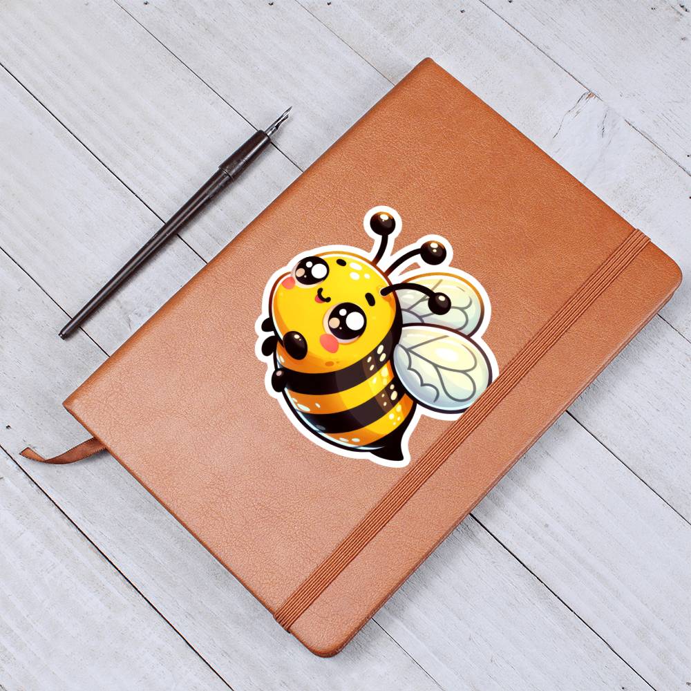 Cute Bee sticker 11 - Vegan Leather Journal