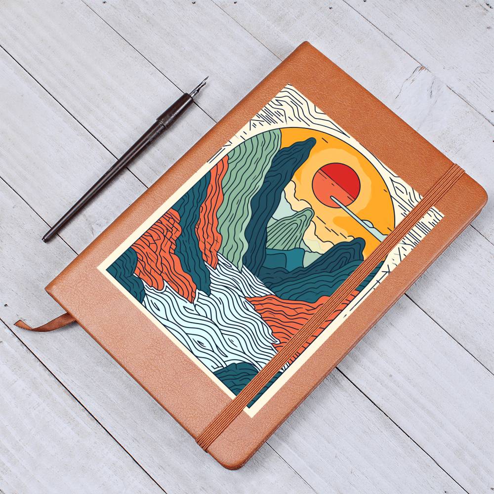 Minimalist BOHO Art 011 - Vegan Leather Journal