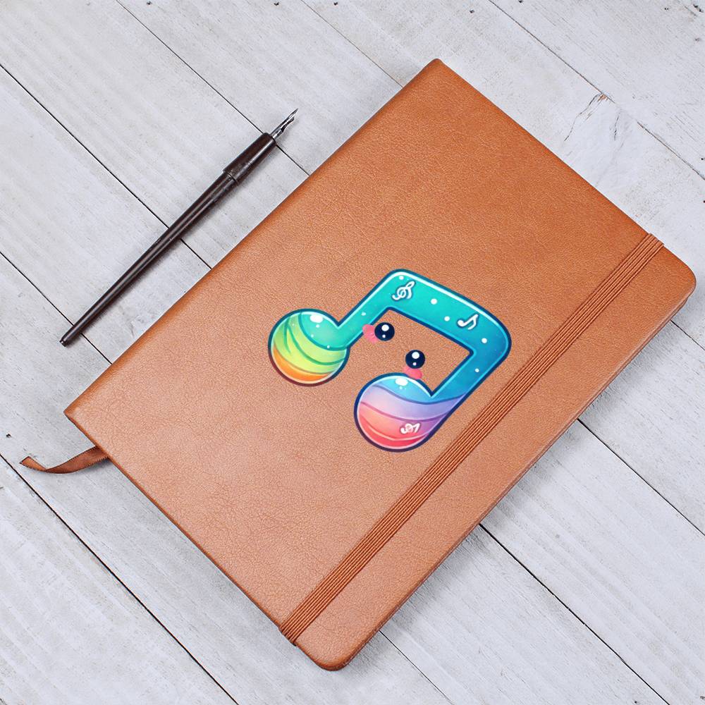 Cute Back to School Sticker 011 - Vegan Leather Journal