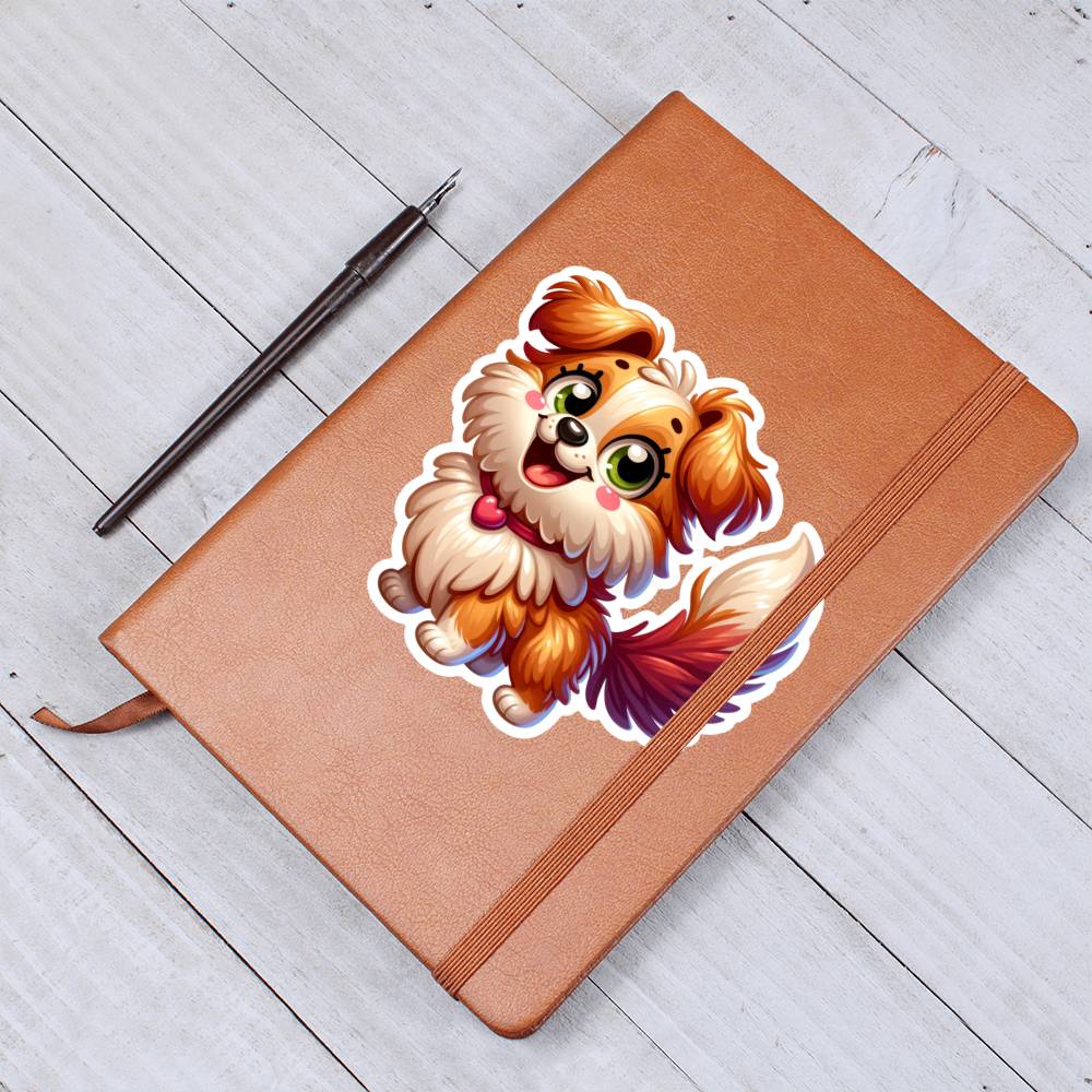 Cute Emu sticker 38 - Vegan Leather Journal