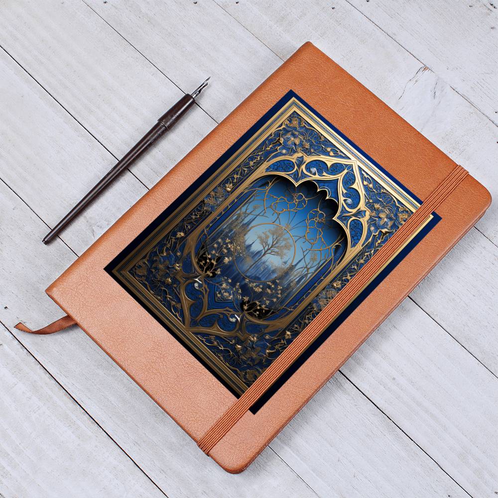 Ornate Gold Cover 022 - Vegan Leather Journal