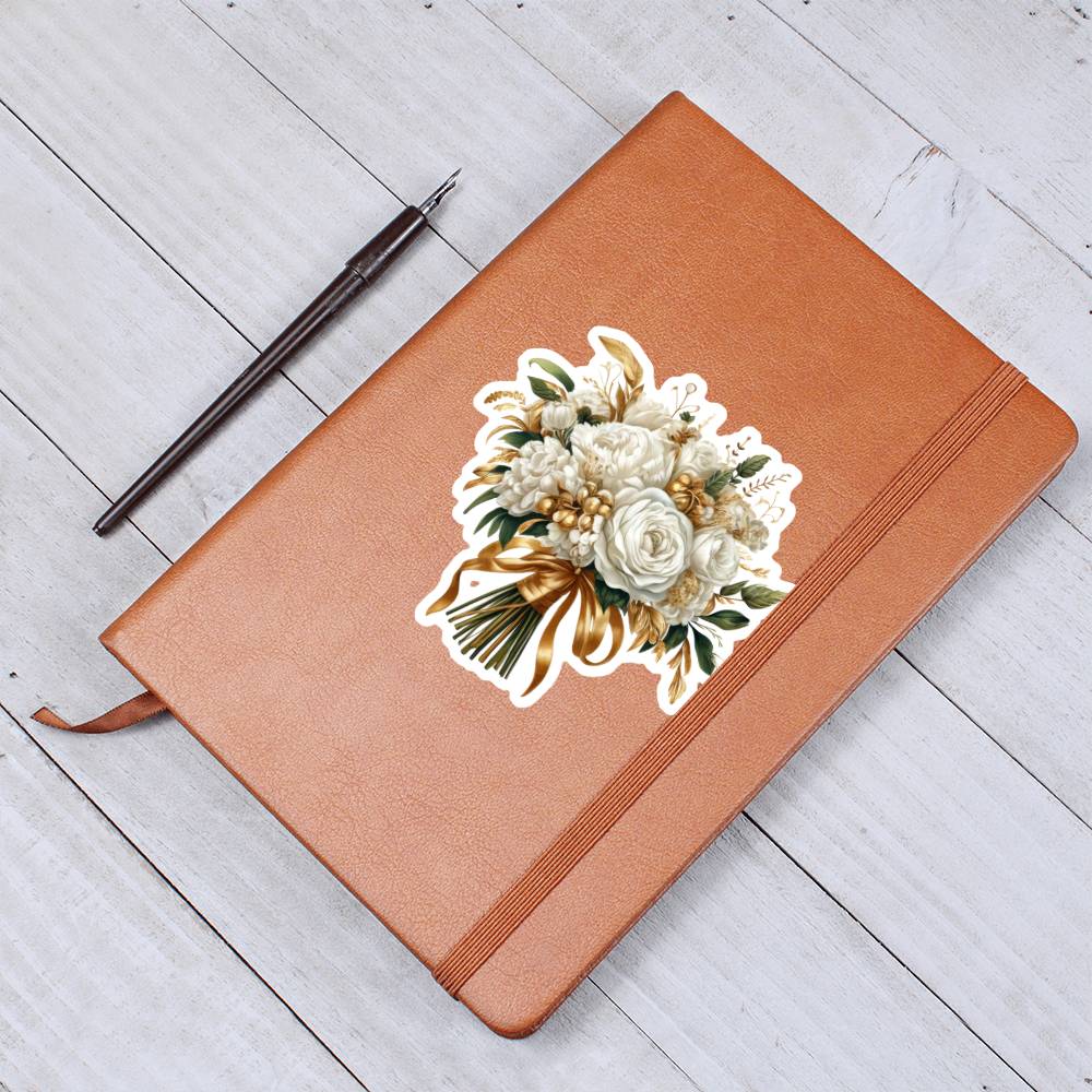 Luxury Wedding Decor Sticker 023 - Vegan Leather Journal