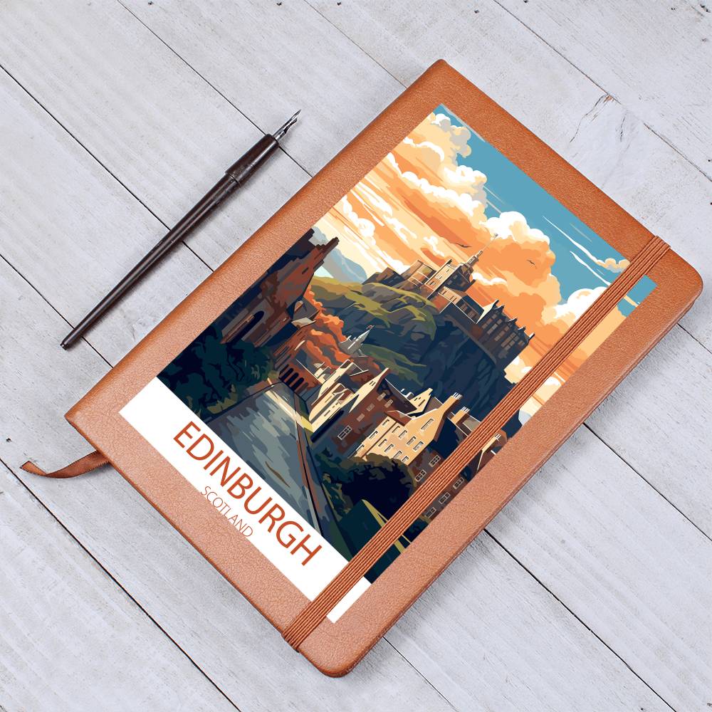 Famous Travel Destinations - Edinburgh, Scotland - Vegan Leather Journal