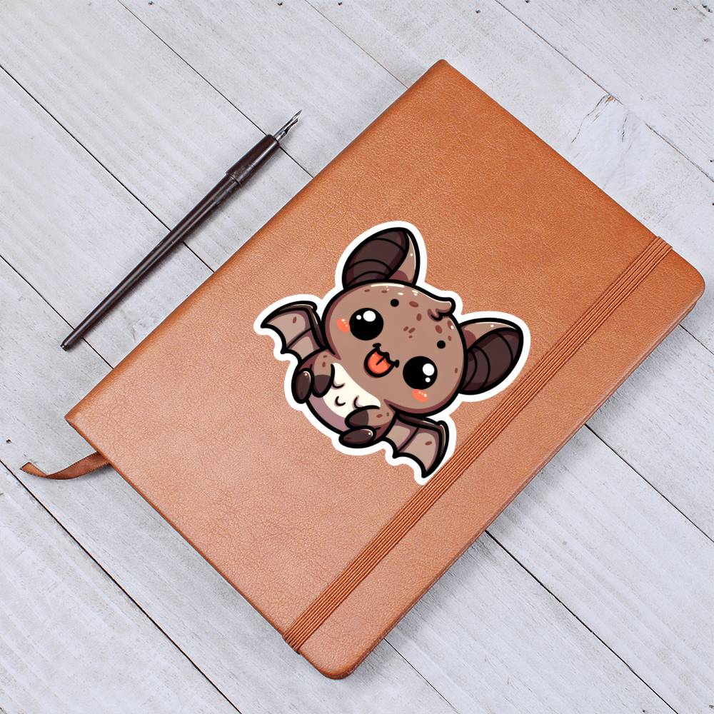 Cute Nectar Bat sticker 101 - Vegan Leather Journal