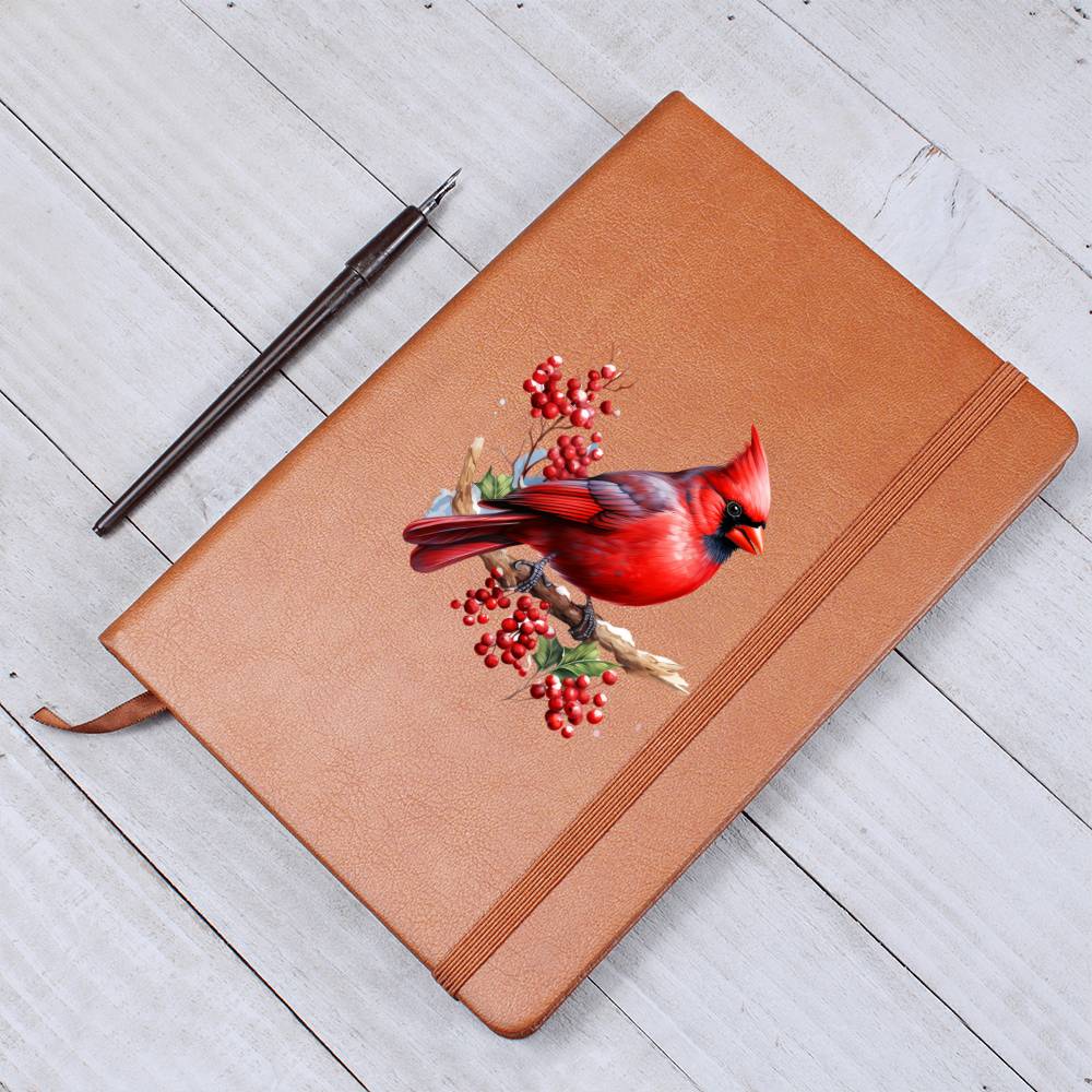 Christmas Cardinal 010 - Vegan Leather Journal