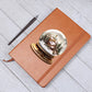 Watercolor Christmas Snow Globe 019 - Vegan Leather Journal