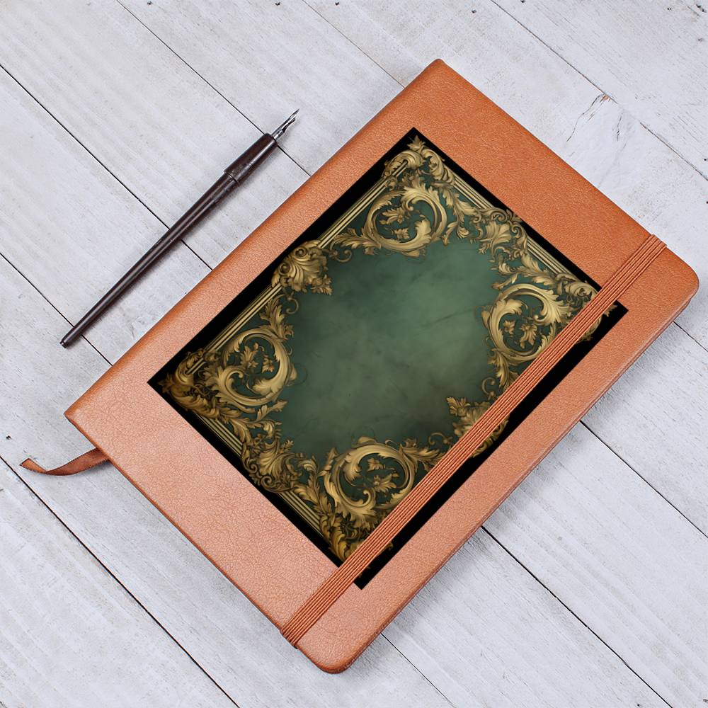Ornate Gold Cover 033 - Vegan Leather Journal
