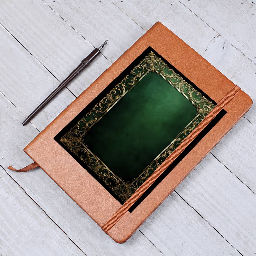 Ornate Gold Cover 123 - Vegan Leather Journal