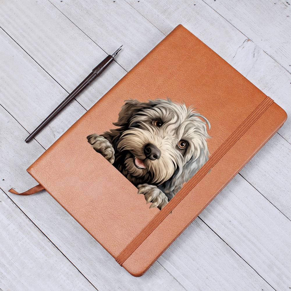 Bergamasco Peeking - Vegan Leather Journal