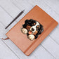 Bernese Mountain Dog Peeking - Vegan Leather Journal