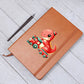 Colorful Baby Dinosaur 098 - Vegan Leather Journal