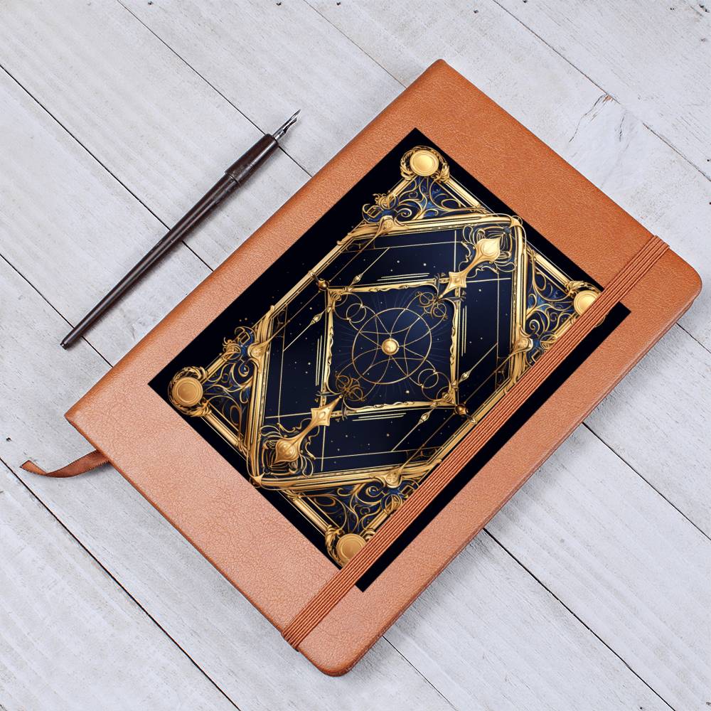 Ornate Gold Cover 002 - Vegan Leather Journal