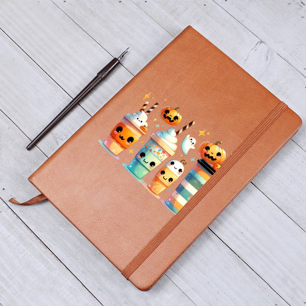 Cute Halloween Sticker 103 - Vegan Leather Journal