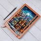 Christmas Stained Glass Design 027 - Vegan Leather Journal